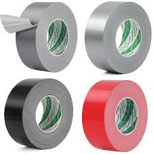 silver gray cloth duct tape roll self