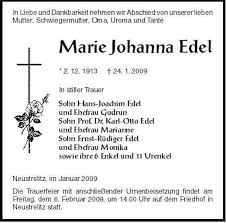 Marie Johanna Edel | Nordkurier Anzeigen