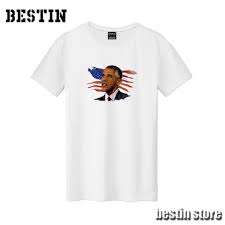 Bestin New Design Obama Famous Smile Usa Flag Cotton T Shirt
