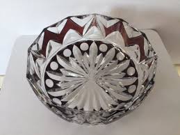 art deco cut glass bowl from val saint