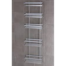 Satina single rectangle chrome shower caddy 25x11x4cm made in sweden by satina. Satina Chrome 5 Tier Large Shower Caddy On Onbuy