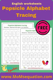 popsicle letter tracing worksheets for