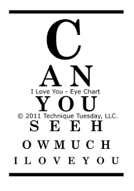 Technique Tuesday Clear Stamp I Love You Eye Chart