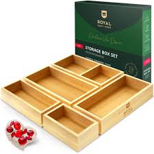 bamboo drawer organizer set