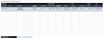 Free Stakeholder Analysis Templates Smartsheet