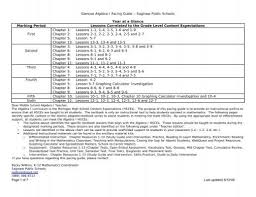 Glencoe Algebra I Pacing Guide â