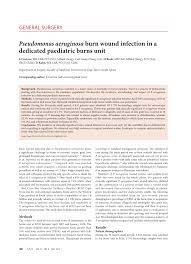 pdf pseudomonas aeruginosa burn wound