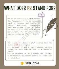 ps meaning what does ps stand for