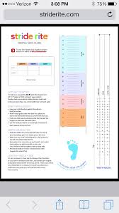 Stride Rite Shoe Size Guide For Littles Shoe Size Chart