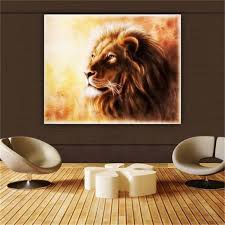 abstract lion wall art canvas print hd