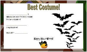 Best Halloween Costume Certificate Templates Best 10 Templates