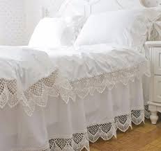 lace ruffles duvet cover bedspread bed
