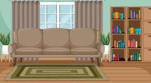 living room cartoon vector art icons