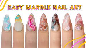 7 ways to do marble nail art for