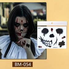 halloween mouth tattoo sticker scary