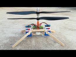 single axle dual propeller helicopter
