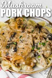 cream of mushroom pork chops fork