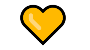 Emojis cœur de différentes couleurs- Noir, bleu, jaune, orange, pourpre,  rouge, vert • Les raccourcis clavier