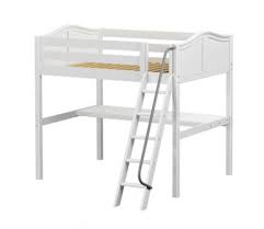 Twin Loft Bed And Desk In White Finish