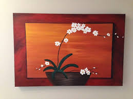 White Orchid Painting Flower Painting