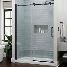 frameless sliding shower door at lowes