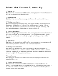 point of view worksheet 3 answers