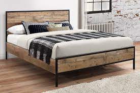 These small double bed frame come with amazing features and enhance safety and the quality of sleep. Urban Industrial Chic Bed Frame Solid Back Headboard Urban Bedroom Bed Frame Double Bed Frame