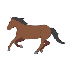 running horse clipart in ilrator