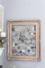 Diy Framed Jewelry And Earring Organizer