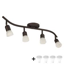Accent lighting is concentrated lighting that draws the eye to a specific area of the room, such as wall decor or a mantel. Bennington Sheridan 4 Light Track Lighting Wall Or Ceiling Fixture Oil Rubbed Bronze Bulbs Walmart Com Walmart Com
