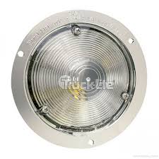 Signal Stat Incandescent Clear Round 1 Bulb Back Up Light 12v With Chrome Flange Mount 3693w By Truck Lite