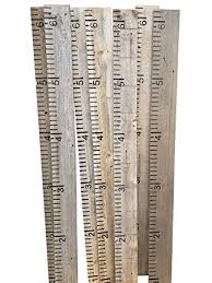 Growth Chart For Kids Made From Reclaimed Rustic Wood Hand Painted No Vinyl Weathered Grey
