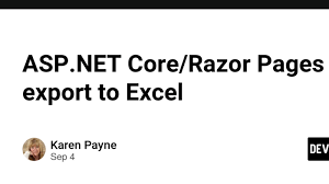 asp net core razor pages export to
