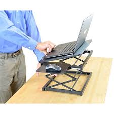 This stand up desk converter is. Cd4 Portable Laptop Standing Desk Converter Adjustable Laptop Desk Stand Ergonomic Sit Stand Up Desktop Riser Topper Small Compact Mobile Tall Folding Height Angle Tilt Workstation Attachment Walmart Canada