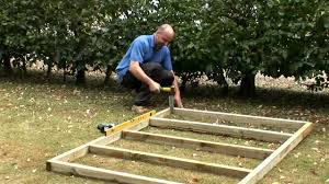 how to build a wooden base for a shed
