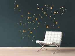 Gold Stars Wall Decals 96 Copper Mixed