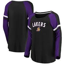 Browse our large selection of lakers jerseys for men, women, and kids to get ready to root on your team. Women S Fanatics Branded Black Purple Los Angeles Lakers Iconic Flashy Long Sleeve T Shirt