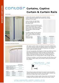 curtain rails contour showers