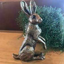 Bronze Hare Equestrian Hunt Sculpture