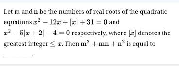 Quadratic Equations X2