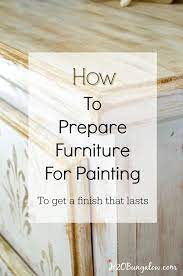 How To Prepare Furniture For Painting