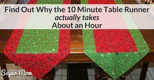 10 minute table runner