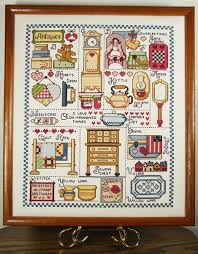 completed framed cross stitch antiques
