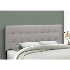 linen upholstered queen headboard grey