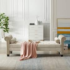 Upholstered Straight Bench Sofa Stool