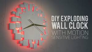 diy exploding wall clock with motion