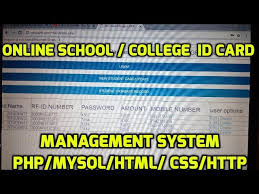 college id card management system using