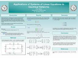 Linear Equations To Electrical Networks