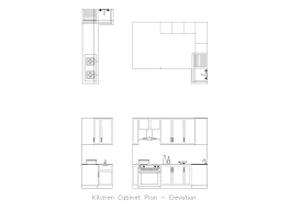kitchen cabinet plan elevation dwg