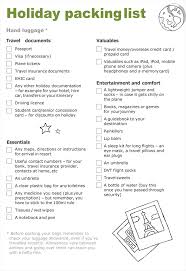 Packing List Template 5 Useful Packing Checklists